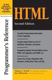 bokomslag HTML Programmer's Reference