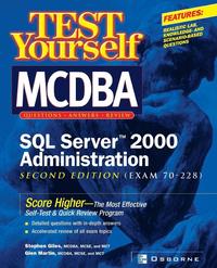 bokomslag Test Yourself Mcdba Sql Server 2000 Administration (Exam 70-228)