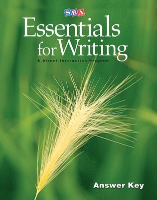 SRA Essentials for Writing Answer Key 1