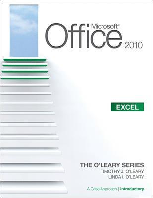 Linda I. O'Leary, Timothy J. O'Leary - Microsoft(r) Office Excel 2010: A Case Approach, Introductory, Häftad