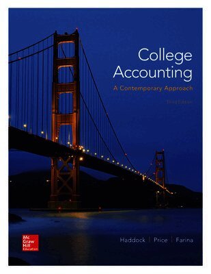 College Accounting (A Contemporary Approach)