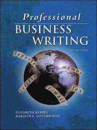 bokomslag Professional Business Writing, Student Text-Workbook with CD-Rom