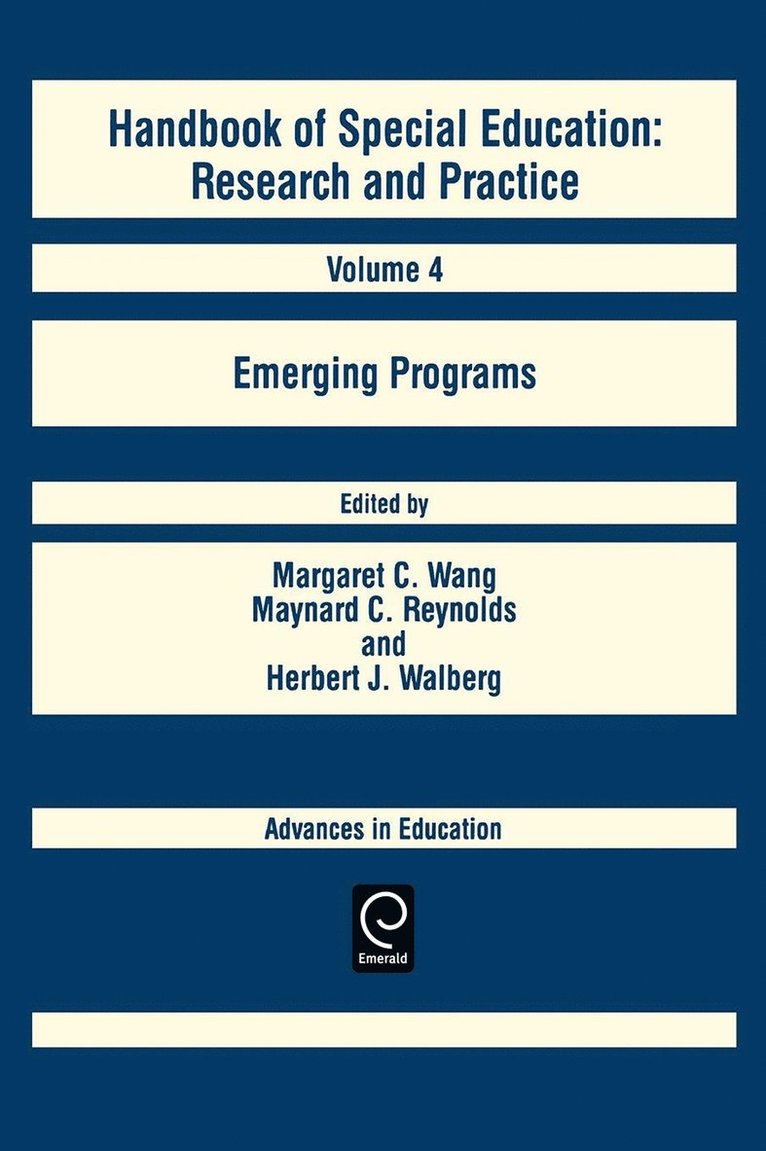 Margaret C. Wang, Maynard C. Reynolds, Herbert J. Walberg - Handbook of Special Education, Inbunden