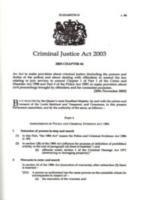 bokomslag Criminal Justice Act 2003
