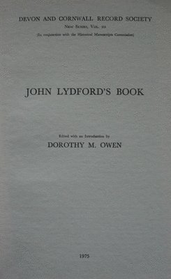 bokomslag John Lydford's Book