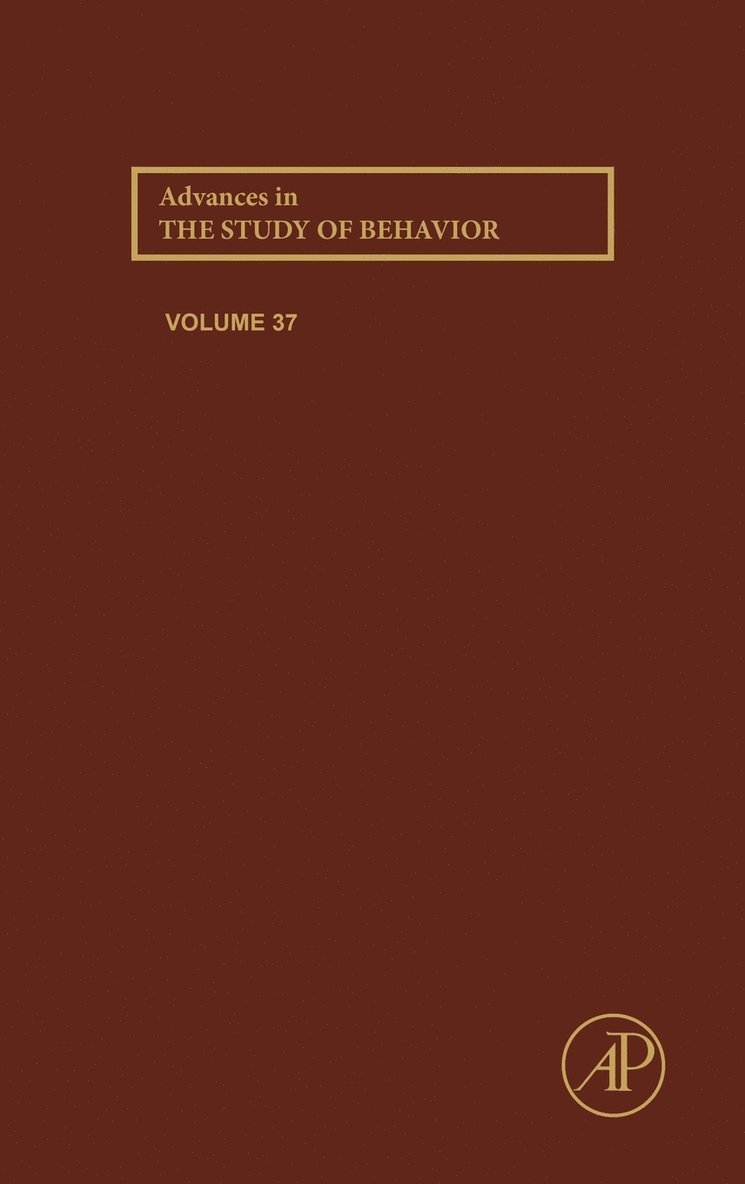 Advances in the Study of Behavior 1