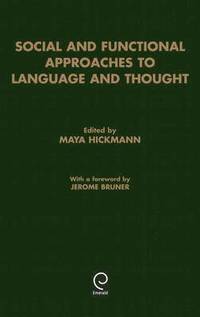 bokomslag Social and Functional Approaches to Language and Thought