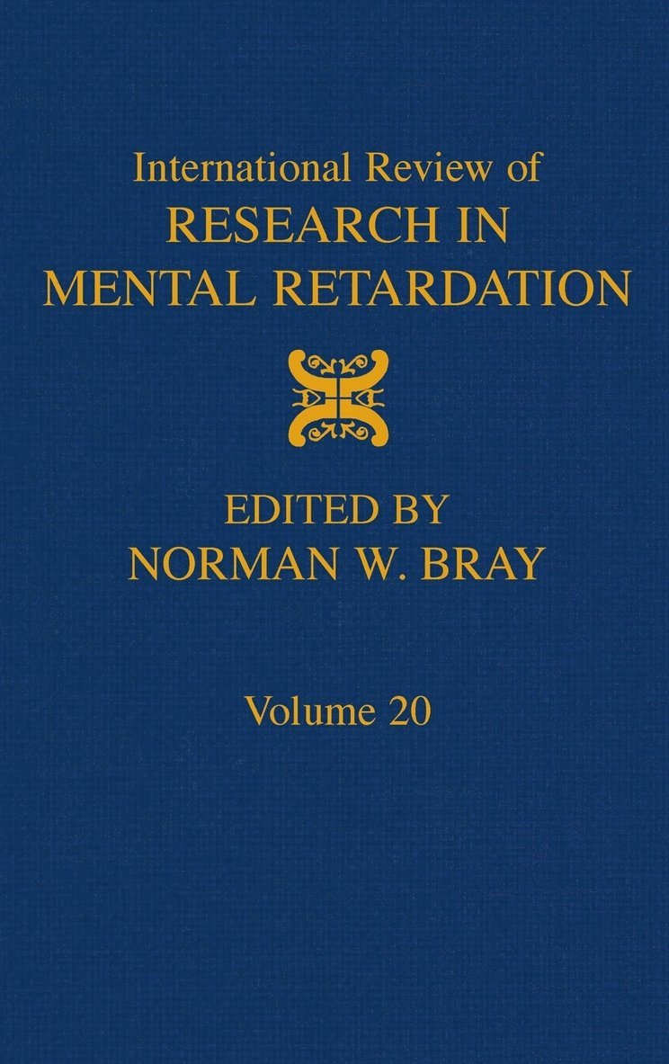 International Review of Research in Mental Retardation 1