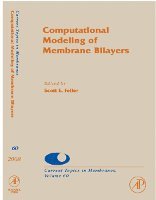 V. Sundararajan, Sidney A. Simon - Computational Modeling of Membrane Bilayers, Inbunden