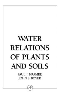 bokomslag Water Relations of Plants and Soils
