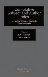 bokomslag Cumulative Subject and Author Index, Including Tables of Contents Volumes 1-23