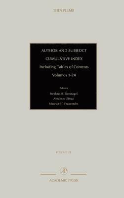 Author and Subject Cumulative Index, Including Tables of Contents 1