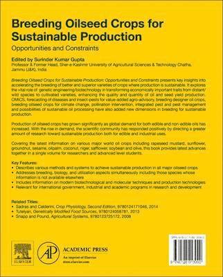 Breeding Oilseed Crops for Sustainable Production