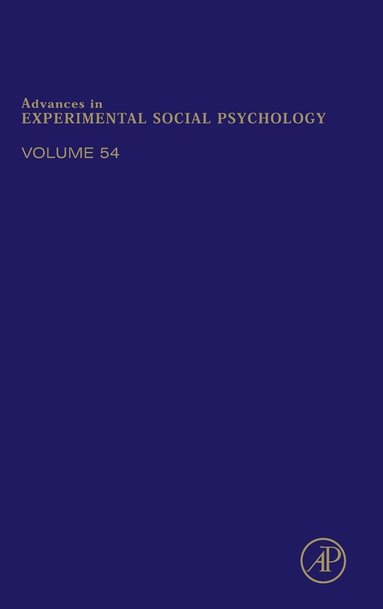 bokomslag Advances in Experimental Social Psychology