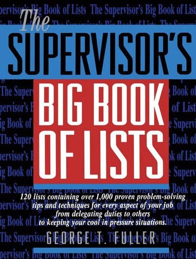 George Fuller - Supervisor's Big Book of Lists, Häftad