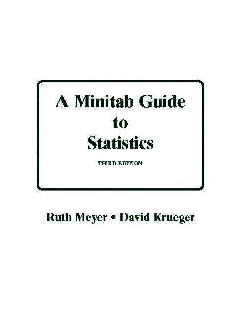 Minitab Guide to Statistics