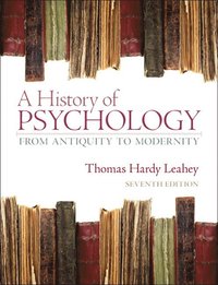 bokomslag A History of Psychology: From Antiquity to Modernity