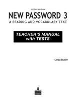 bokomslag New Password 3 Teacher's Manual