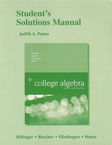 bokomslag Student Solutions Manual for College Algebra