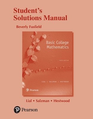 bokomslag Student Solutions Manual for Basic College Mathematics