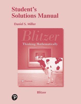 bokomslag Student Solutions Manual for Thinking Mathematically