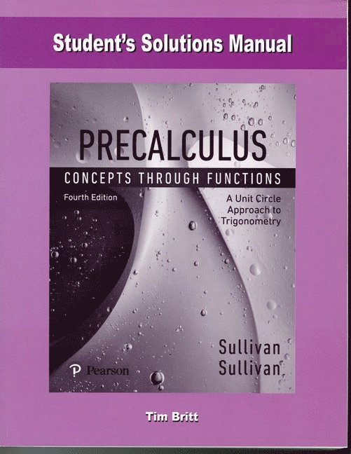 Student Solutions Manual for Precalculus 1