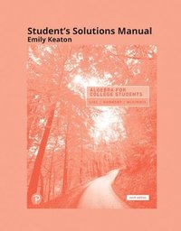 bokomslag Student Solutions Manual for Algebra for College Students