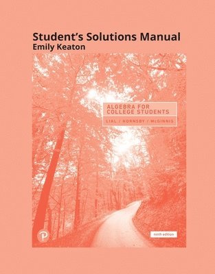 bokomslag Student Solutions Manual for Algebra for College Students