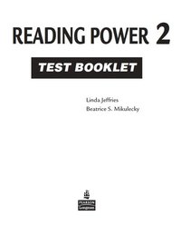 bokomslag Reading Power 2, Test Booklet