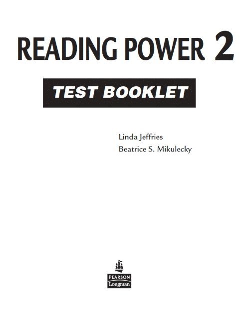 Reading Power 2, Test Booklet 1
