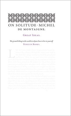 Michel de Montaigne - On Solitude, Häftad