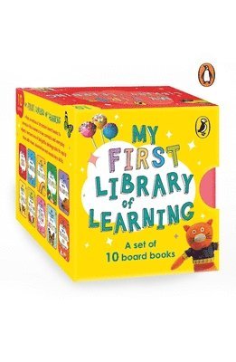 My First Library of Learning: Box set, Complete collection of 10 early learning board books for super kids, 0 to 3 | ABC, Colours, Opposites, Numbers, Animals (homeschooling/preschool/baby, toddler) 1