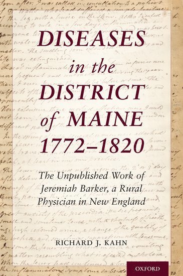 bokomslag Diseases in the District of Maine 1772 - 1820