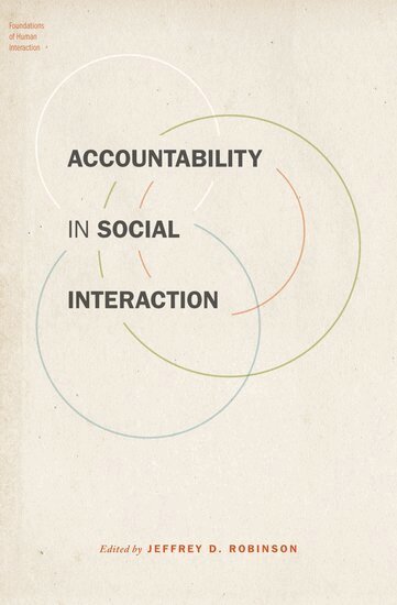 Jeffrey D. Robinson, Jeffrey D. Robinson - Accountability in Social Interaction, Inbunden