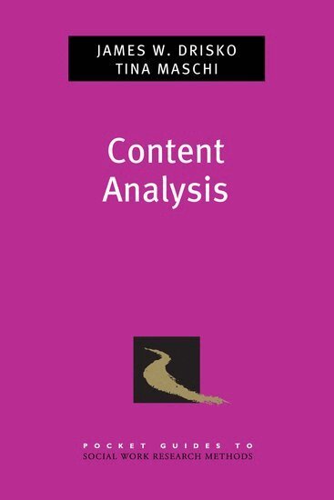 James Drisko, Tina Maschi - Content Analysis, Häftad