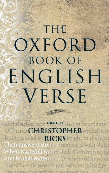 bokomslag The Oxford Book of English Verse