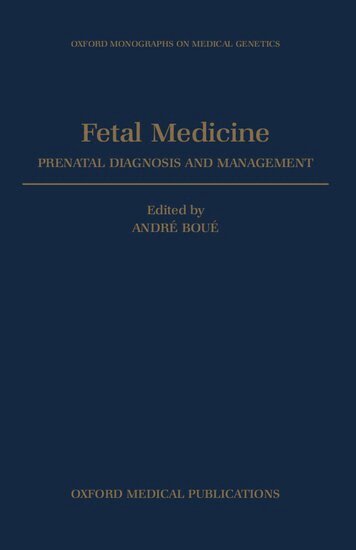 André Boué, Andre Boue - Fetal Medicine, Inbunden
