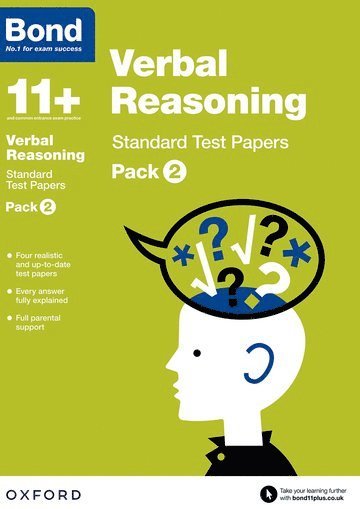 bokomslag Bond 11+: Verbal Reasoning: Standard Test Papers: For 11+ GL assessment and Entrance Exams