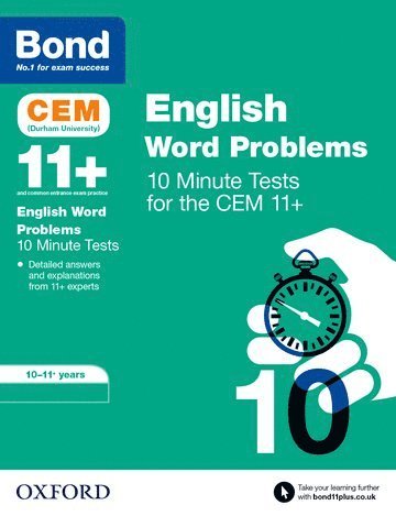 Michellejoy Hughes, Bond 11+, Bond 11 - Bond 11+: CEM English Word Problems 10 Minute Tests: Ready for the 2025 Cambridge Select Insight exam, Häftad