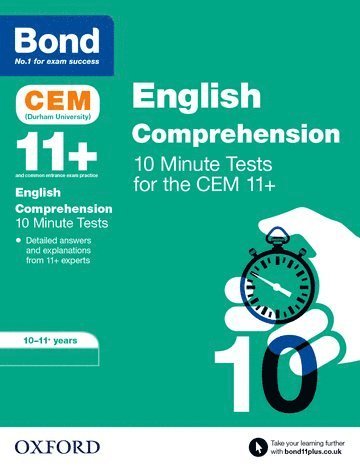 bokomslag Bond 11+: CEM English Comprehension 10 Minute Tests: Ready for the 2025 exam