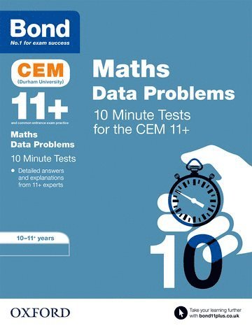 bokomslag Bond 11+: CEM Maths Data 10 Minute Tests: Ready for the 2025 Cambridge Select Insight exam