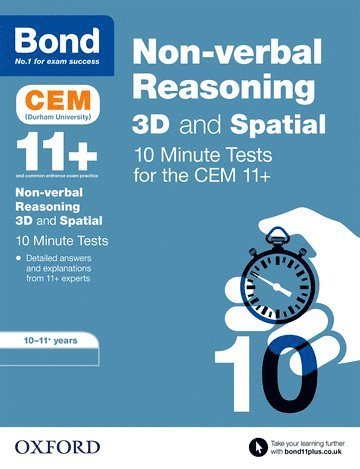 bokomslag Bond 11+: CEM 3D Non-Verbal Reasoning 10 Minute Tests