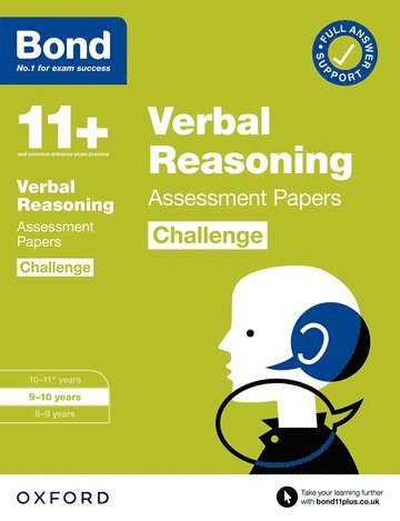 Bond 11+ Verbal Reasoning Challenge Assessment Papers 9-10 years (for GL Assessment & other 11 plus exams)