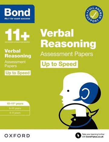 Frances Down, Bond 11+, Bond 11 - Bond 11+ Verbal Reasoning Up to Speed Assessment Papers with Answer Support 10-11 years: Ready for the 2025 exam (for GL Assessment & other 11 plus exams), Häftad