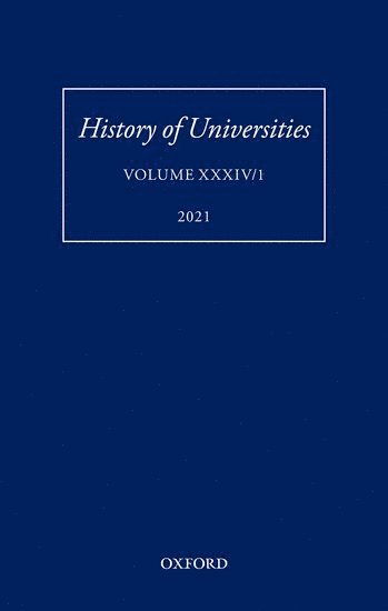 History of Universities: Volume XXXIV/1 1