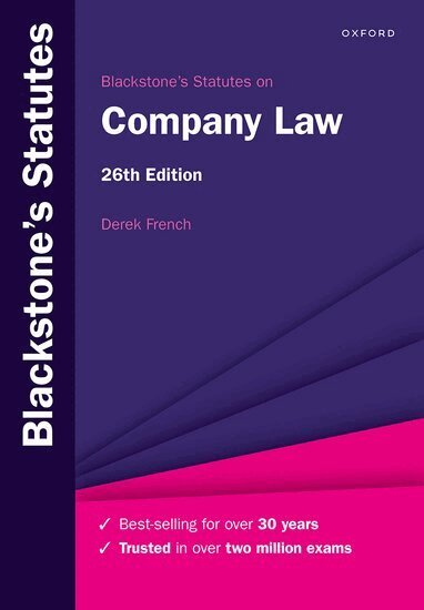 Derek French - Blackstone's Statutes on Company Law, Häftad
