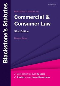 bokomslag Blackstone's Statutes on Commercial & Consumer Law