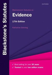 bokomslag Blackstone's Statutes on Evidence