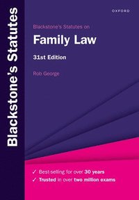 bokomslag Blackstone's Statutes on Family Law