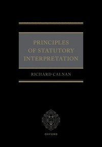 bokomslag Principles of Statutory Interpretation